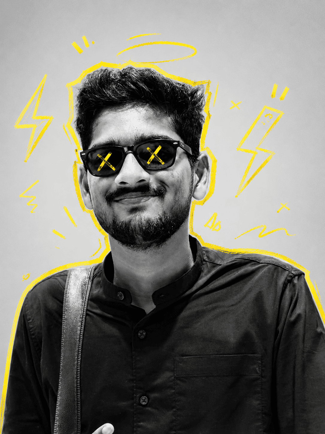 Yellow Scribble Portrait