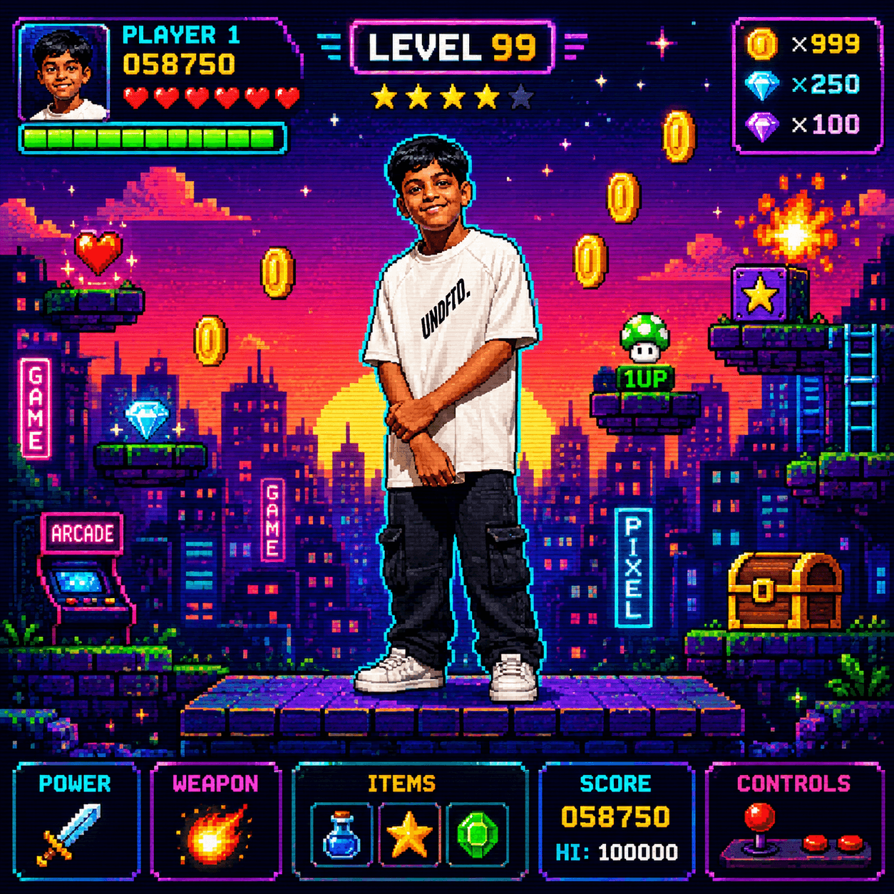 Pixel Arcade Character Profile Picture
