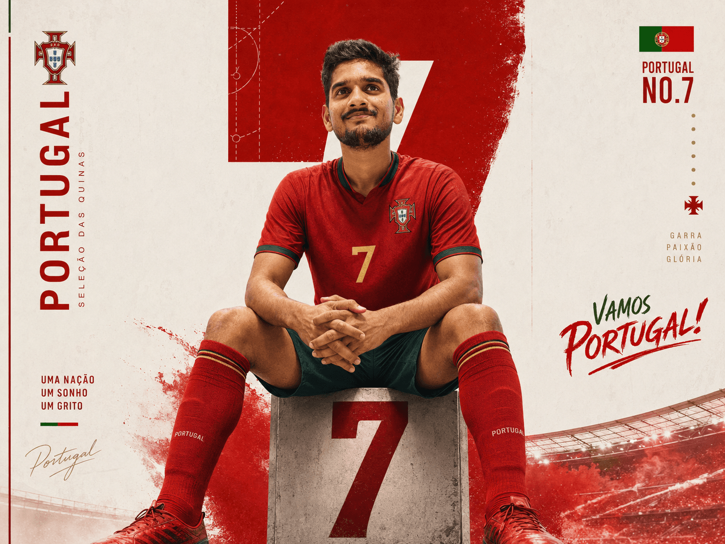 Portugal No.7 Supporter Poster